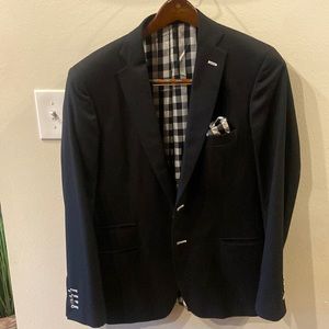 Tom James Custom Black Blazer Size 42 Chest